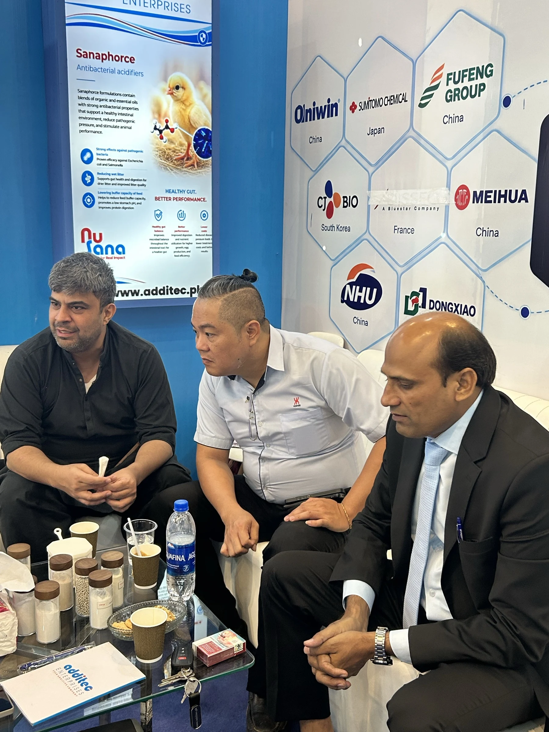 Seated discussion associated with Yen Har Malaysia at the Additec Enterprises booth