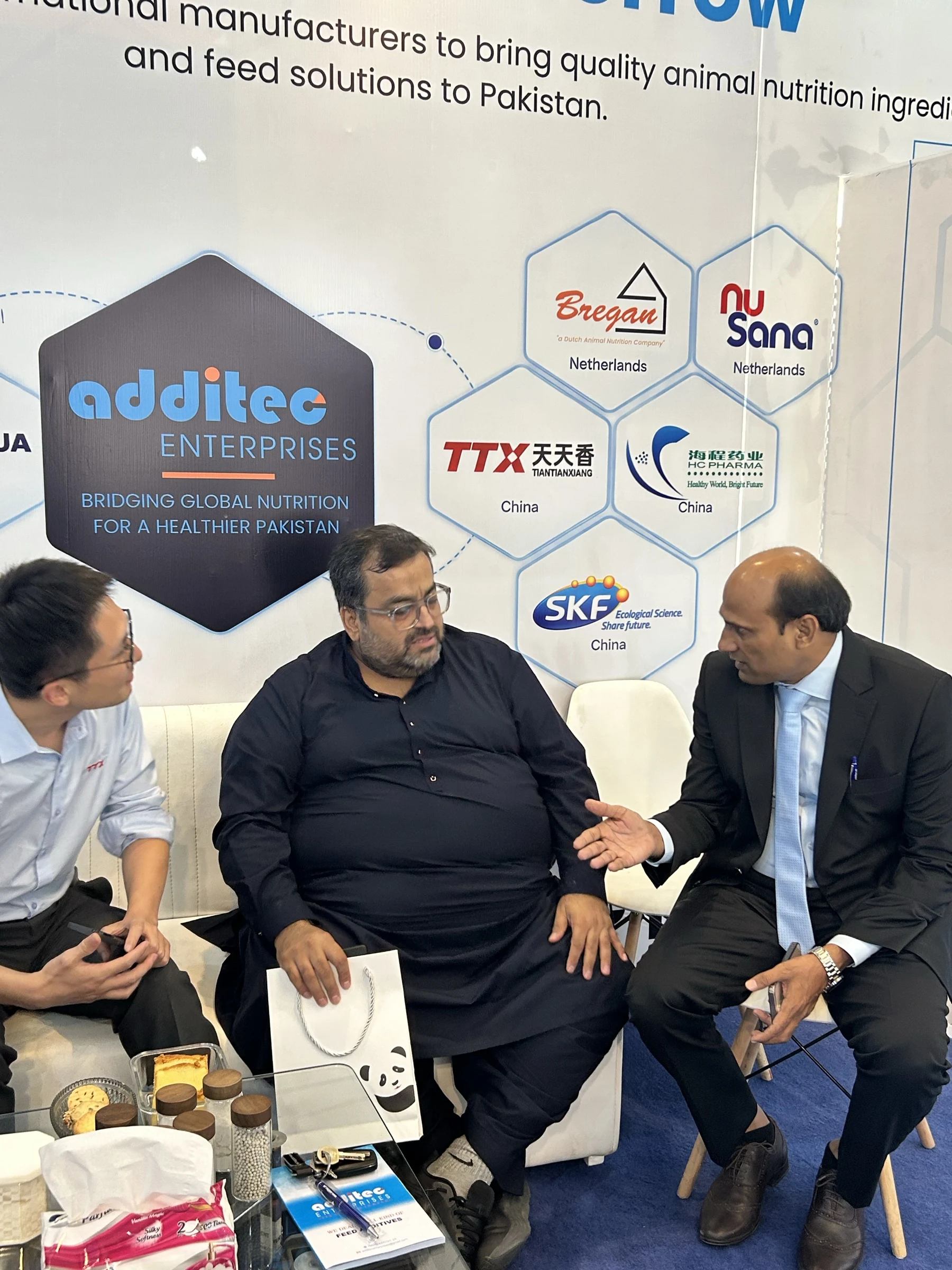 Booth discussion associated with Sheikh Shahzad of Crescent Fields during IPEX EXPO 2026 Day 02